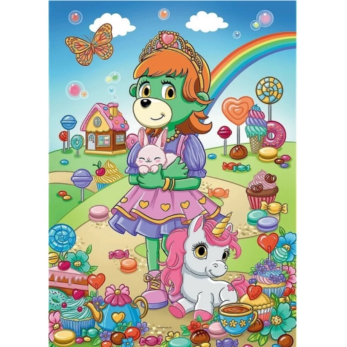 Puzzle 100el z brokatem Rodzina Treflików Trefl 14833